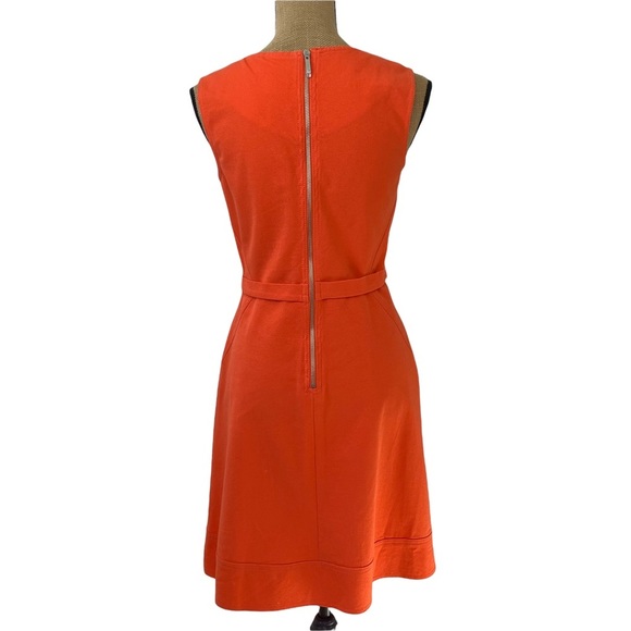 New Julia Jordan Orange Structured Halter Pencil Dress Sz 4 Zip In The Back. - Picture 3 of 15